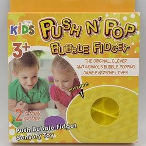 Push N Pop Bubble Fidget Stress Relief Toy Yellow